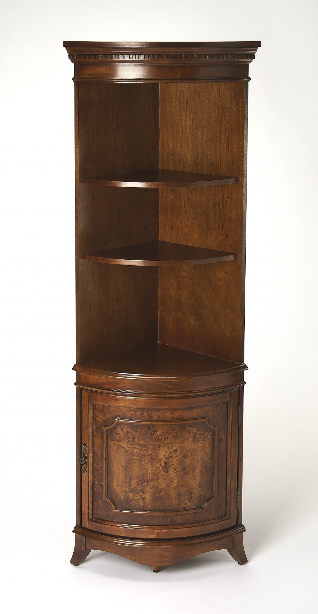 Traditional Cherry Corner Cabinet By Homeroots | Cabinets | Modishstore - 2