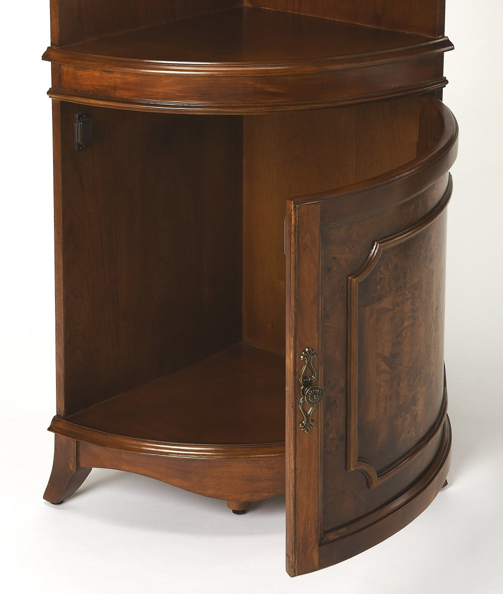 Traditional Cherry Corner Cabinet By Homeroots | Cabinets | Modishstore - 3