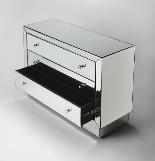 Emma Mirrored Chest By Homeroots | Drawers | Modishstore