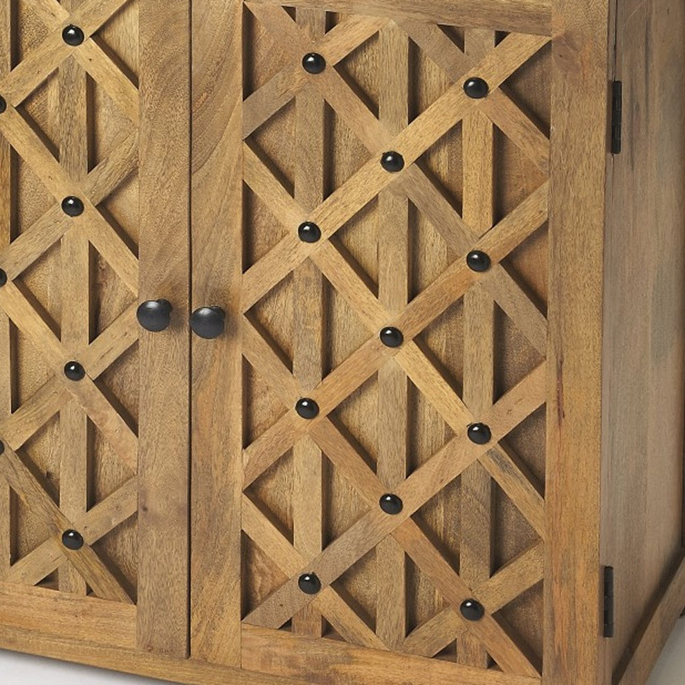 Corona Mango Wood Console Cabinet By Homeroots | Cabinets | Modishstore - 2