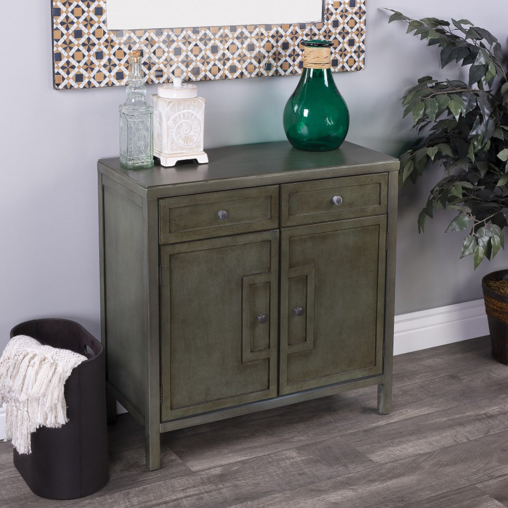 Imperial Green Console Cabinet By Homeroots | Cabinets | Modishstore - 2