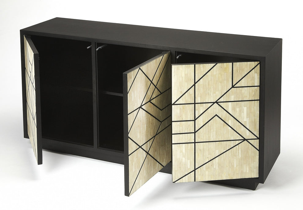 Greta Bone Inlay Sideboard By Homeroots | Cabinets | Modishstore - 2