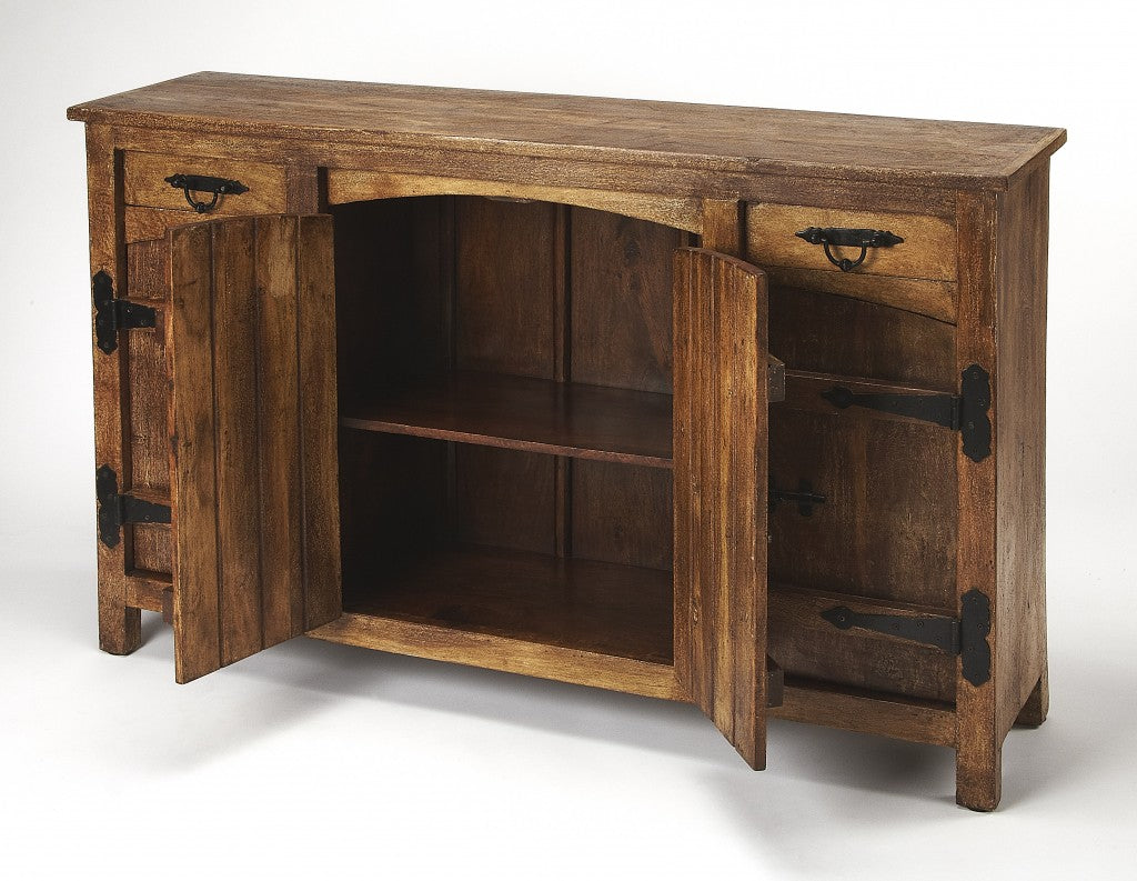 Giddings Rustic Sideboard By Homeroots | Cabinets | Modishstore - 2