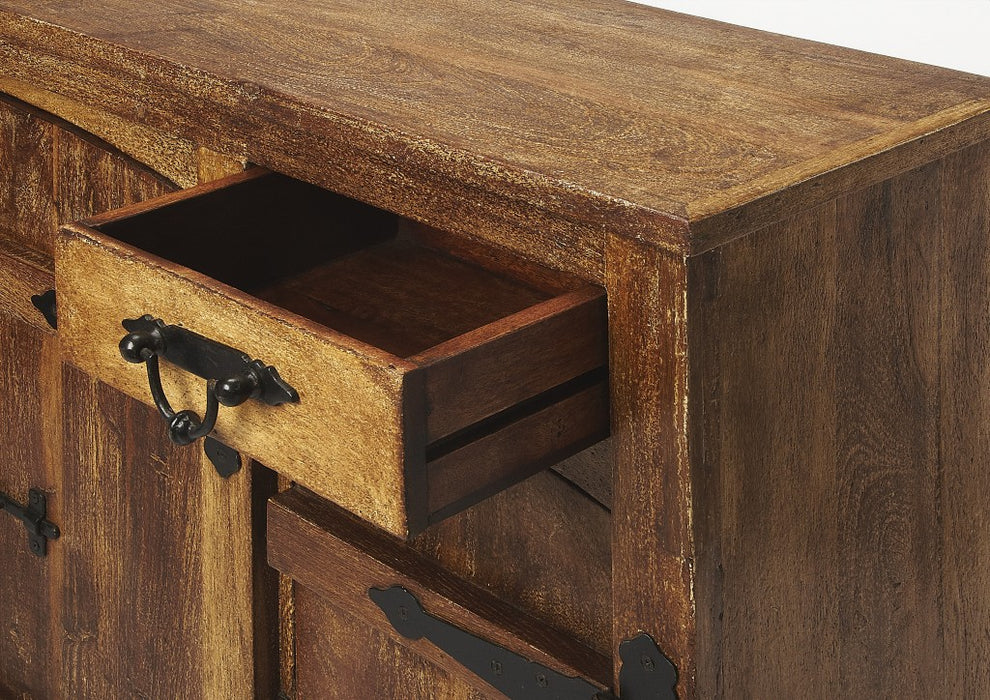 Giddings Rustic Sideboard By Homeroots | Cabinets | Modishstore - 4