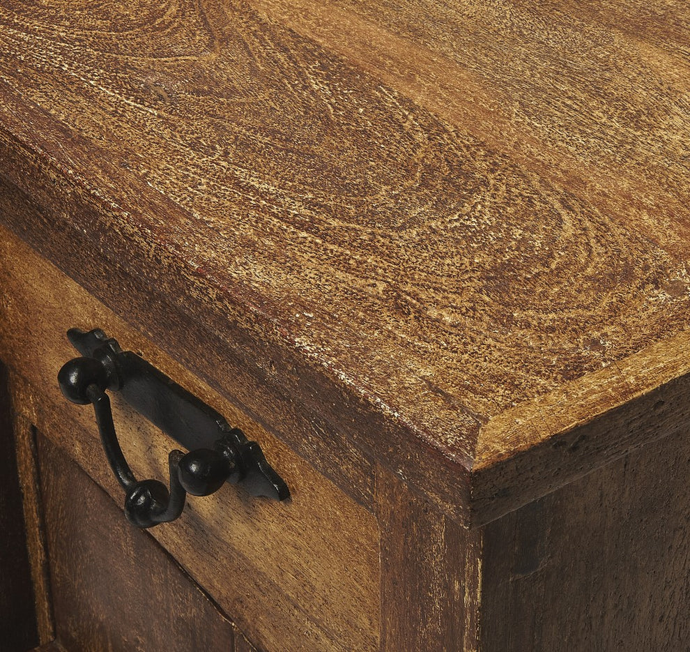Giddings Rustic Sideboard By Homeroots | Cabinets | Modishstore - 5