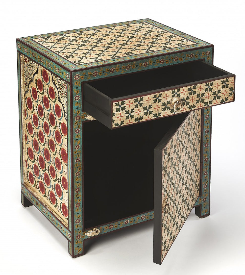 Perna Hand Painted Chest By Homeroots | Cabinets | Modishstore - 2