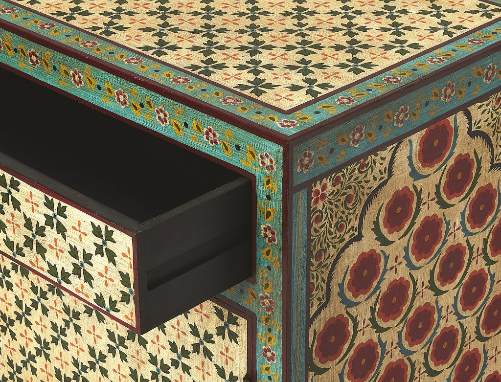 Perna Hand Painted Chest By Homeroots | Cabinets | Modishstore - 5