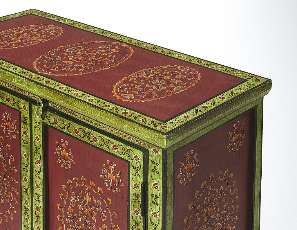 Disha Hand Painted Chest By Homeroots | Cabinets | Modishstore - 4