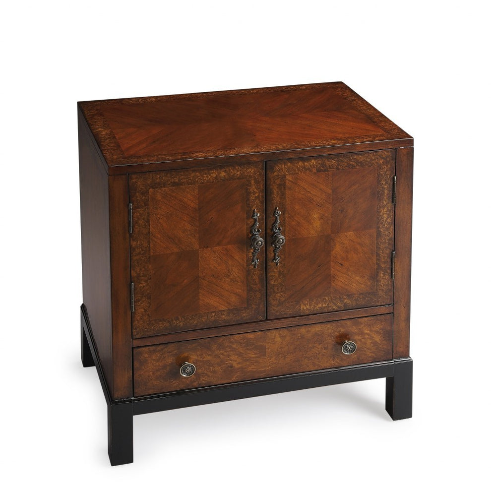 Courtland Cherry & Burl Accent Cabinet By Homeroots | Cabinets | Modishstore - 3