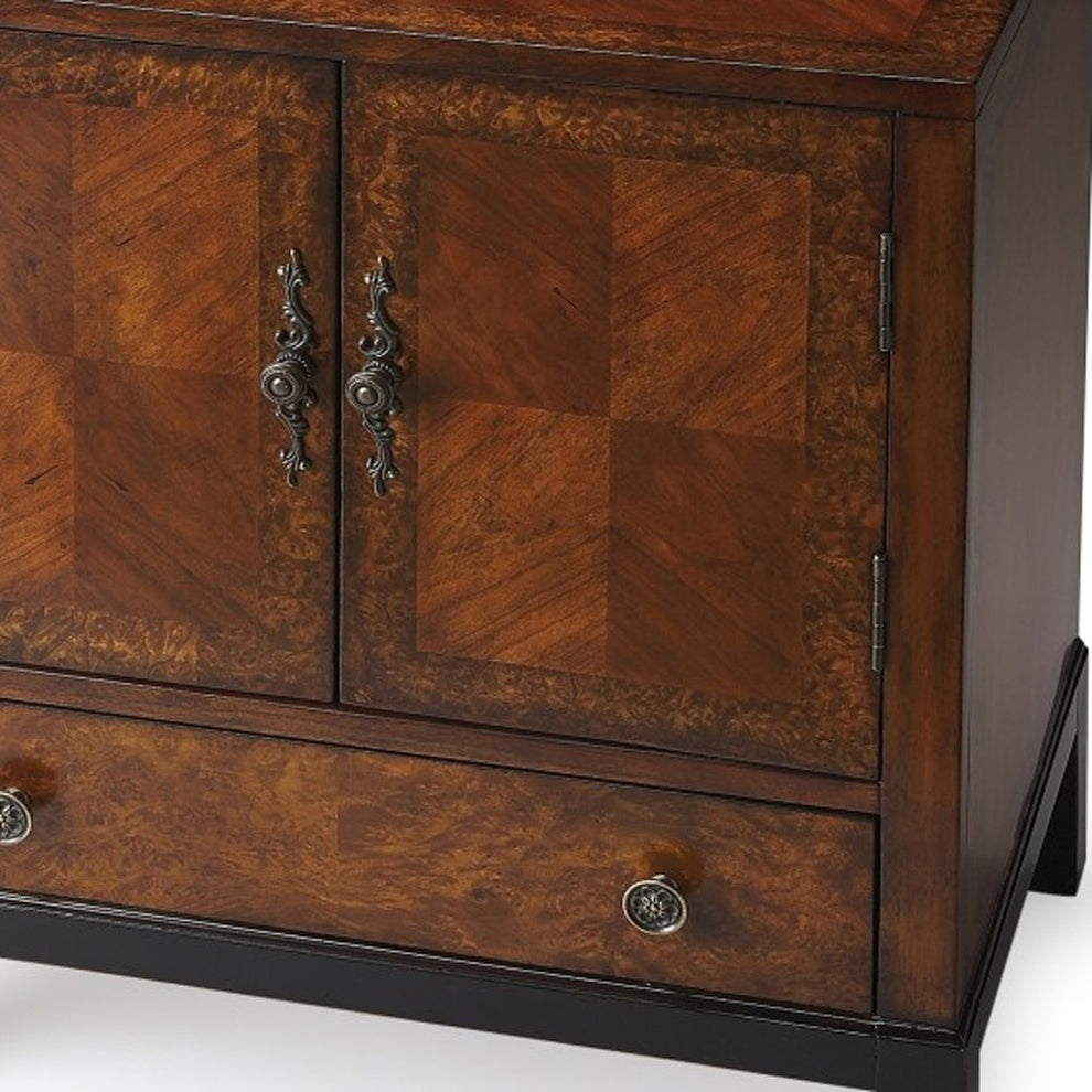 Courtland Cherry & Burl Accent Cabinet By Homeroots | Cabinets | Modishstore - 5