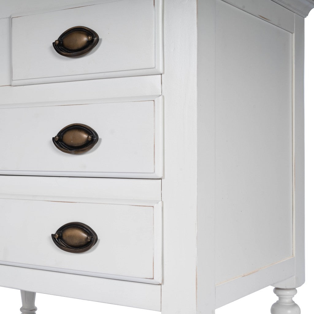 Easterbrook White 4 Drawer Chest By Homeroots | Drawers | Modishstore - 4
