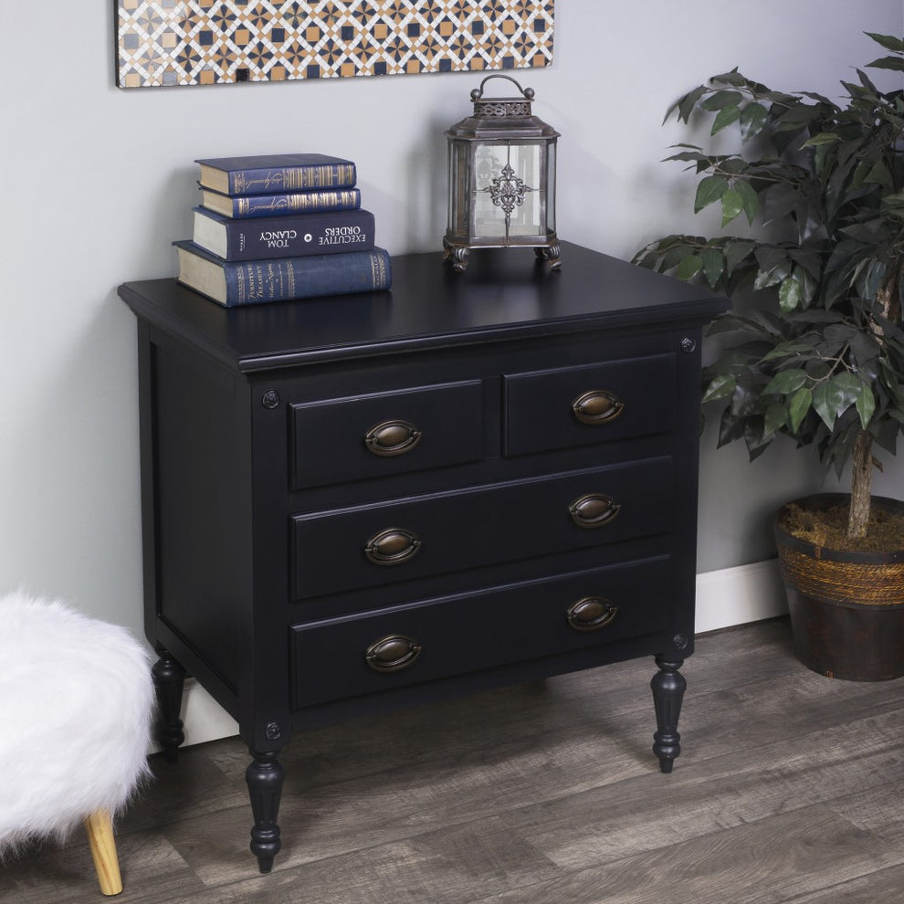 Easterbrook White 4 Drawer Chest By Homeroots | Drawers | Modishstore - 11