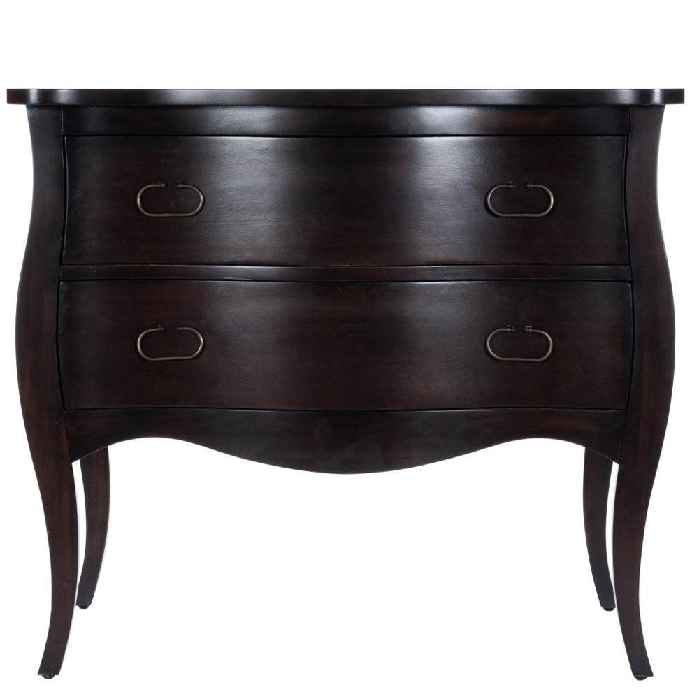 Rochelle Brown 2 Drawer Chest By Homeroots | Drawers | Modishstore - 3
