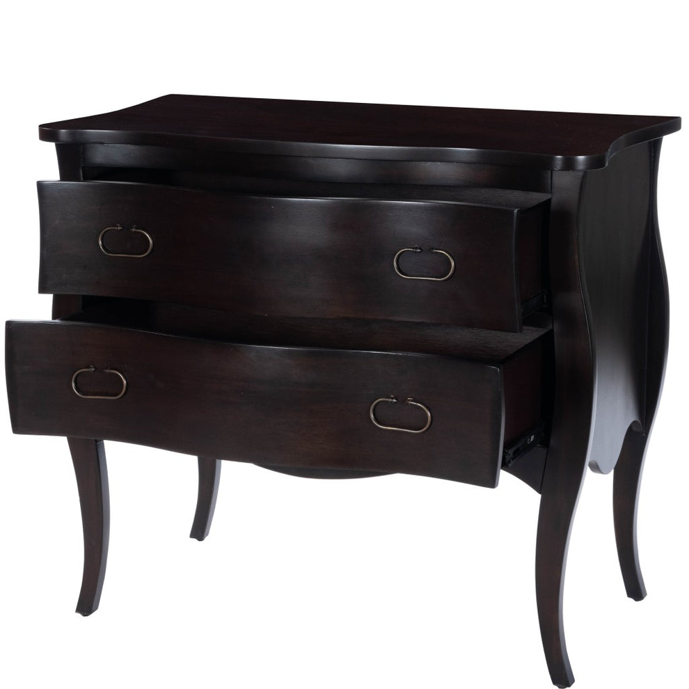 Rochelle Brown 2 Drawer Chest By Homeroots | Drawers | Modishstore - 5
