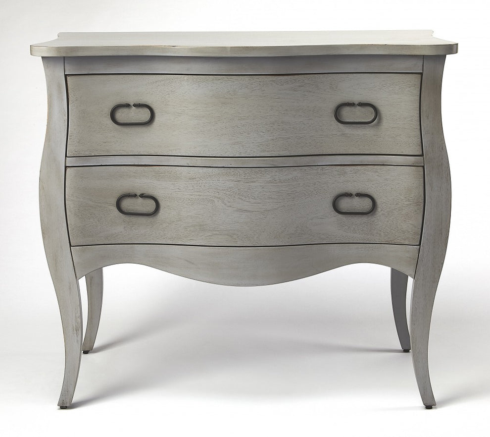 Rochelle Gray 2 Drawer Chest By Homeroots | Drawers | Modishstore - 4