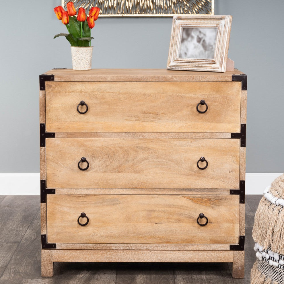 Forster Glossy White Campaign Chest By Homeroots | Drawers | Modishstore - 17