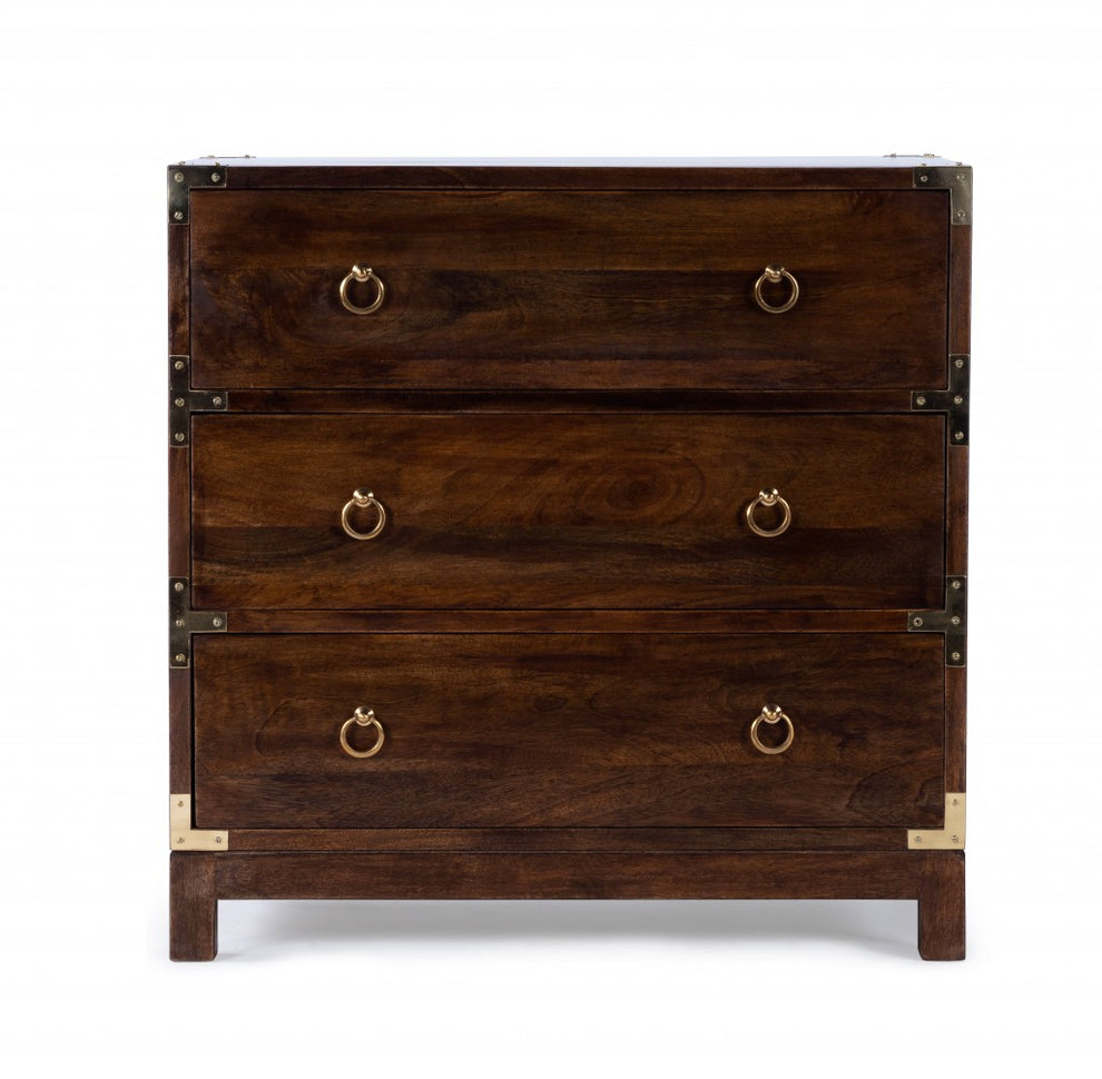 Forster Glossy White Campaign Chest By Homeroots | Drawers | Modishstore - 19