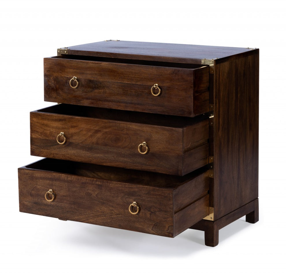 Forster Glossy White Campaign Chest By Homeroots | Drawers | Modishstore - 21