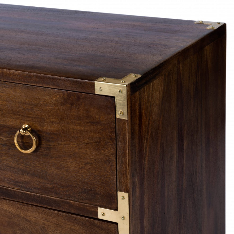 Forster Glossy White Campaign Chest By Homeroots | Drawers | Modishstore - 23