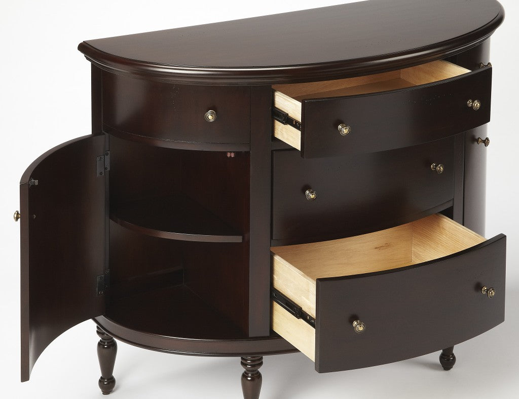 White Demilune Console Chest By Homeroots | Drawers | Modishstore - 7