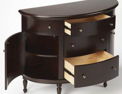 White Demilune Console Chest By Homeroots | Drawers | Modishstore - 7