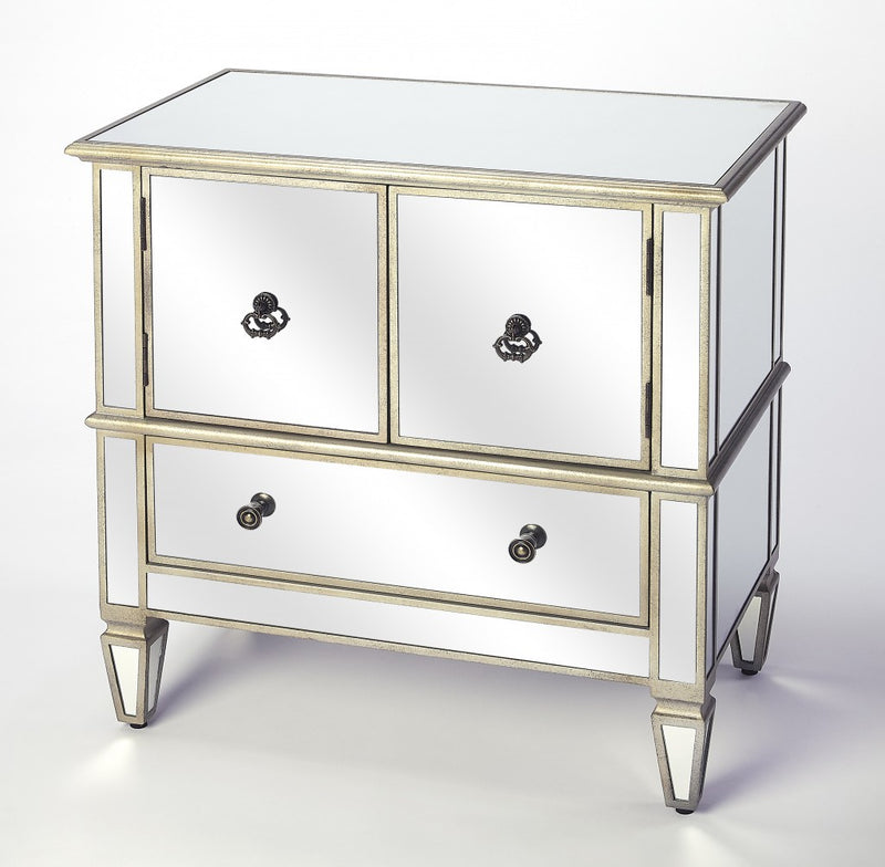 Celeste Mirrored Console Cabinet By Homeroots | Cabinets | Modishstore