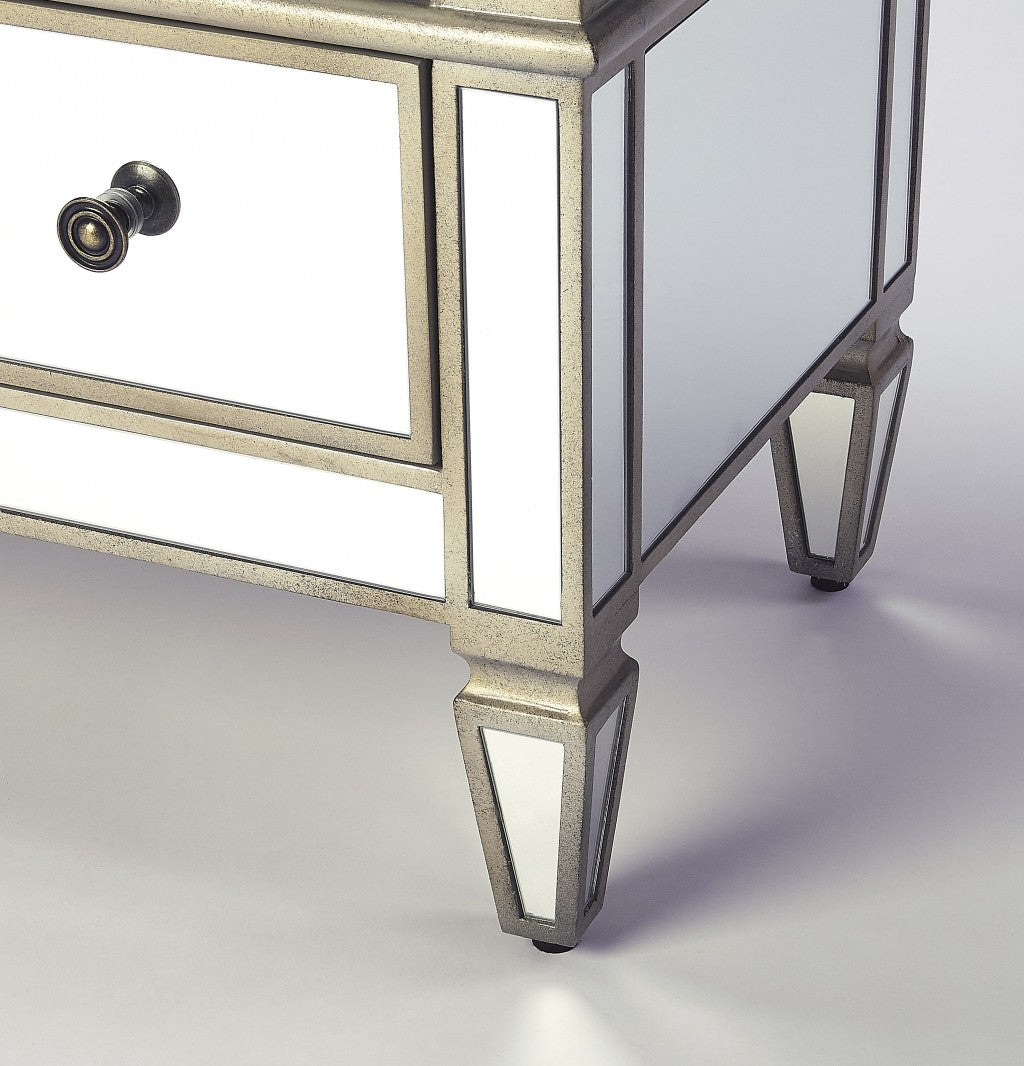 Celeste Mirrored Console Cabinet By Homeroots | Cabinets | Modishstore - 5