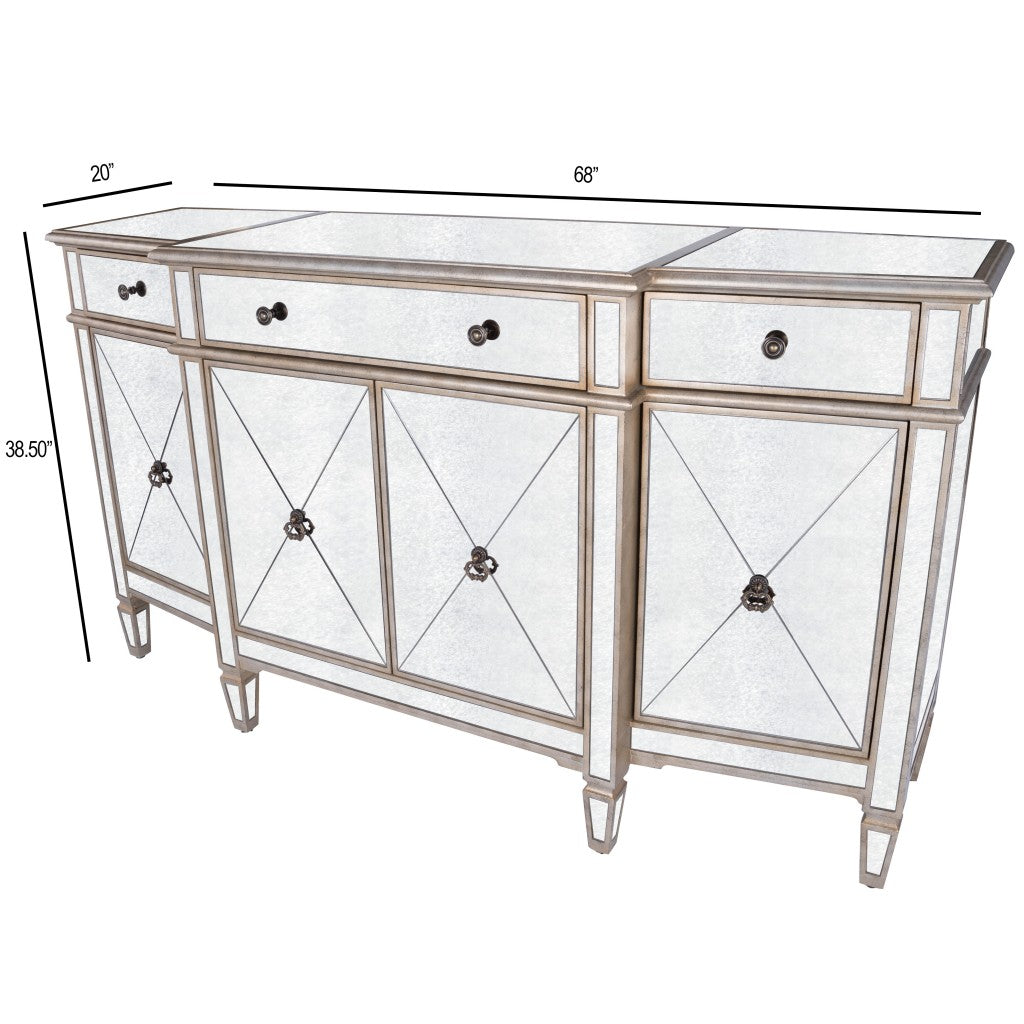 Celeste Mirrored Buffet By Homeroots | Sideboards | Modishstore - 9