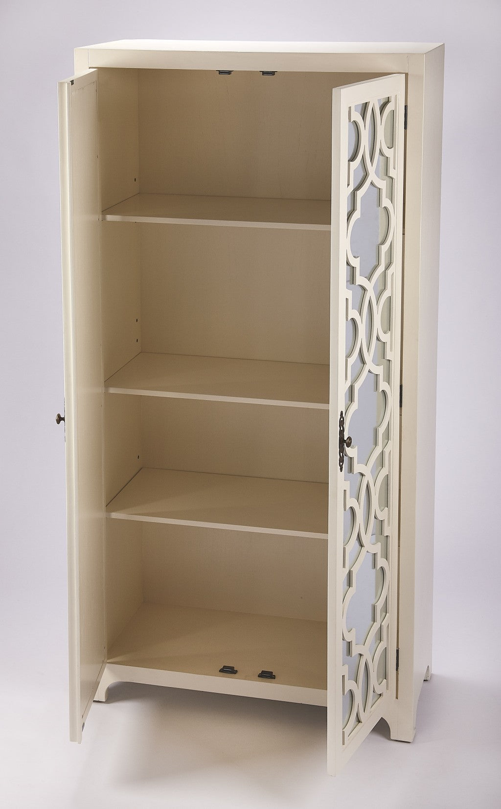 Morjanna White Tall Cabinet By Homeroots | Cabinets | Modishstore