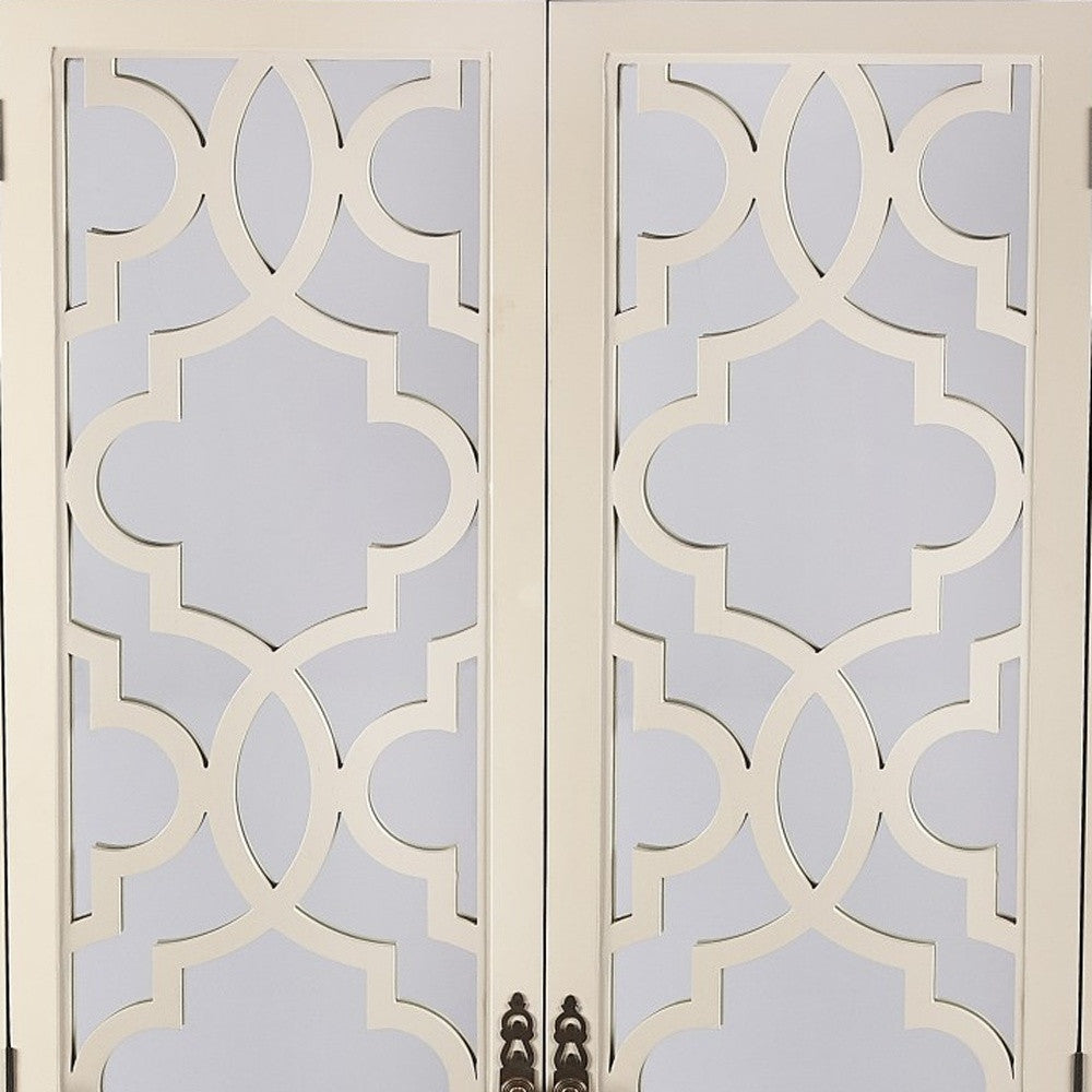 Morjanna White Tall Cabinet By Homeroots | Cabinets | Modishstore - 4