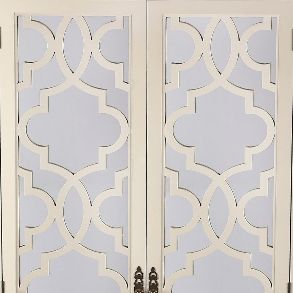 Morjanna White Tall Cabinet By Homeroots | Cabinets | Modishstore - 4