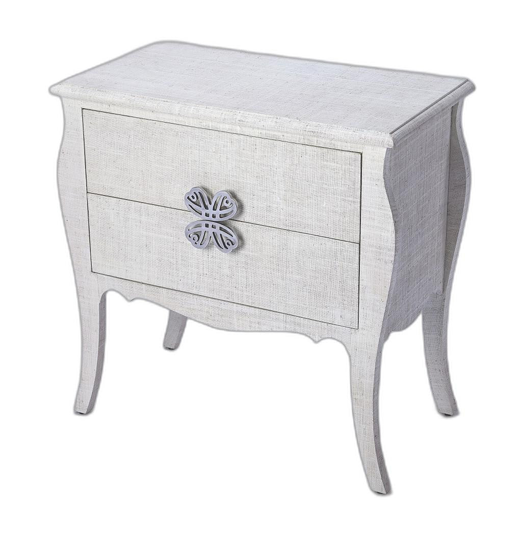 Felicia White Raffia Accent Chest By Homeroots | Drawers | Modishstore - 6