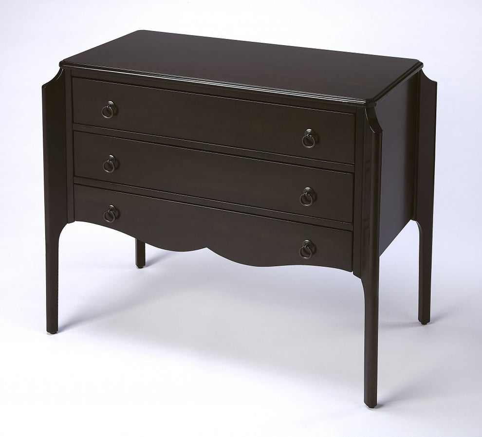 Wilshire Chocolate 3 Drawer Chest By Homeroots | Cabinets | Modishstore - 2