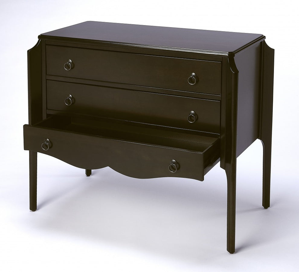 Wilshire Chocolate 3 Drawer Chest By Homeroots | Cabinets | Modishstore - 4
