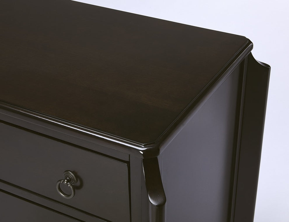 Wilshire Chocolate 3 Drawer Chest By Homeroots | Cabinets | Modishstore - 6
