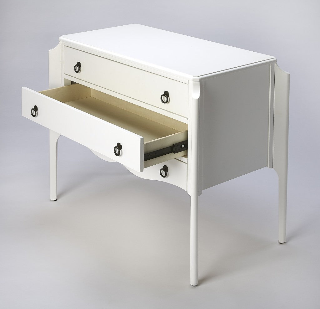 Wilshire Glossy White Accent Chest By Homeroots | Cabinets | Modishstore - 4