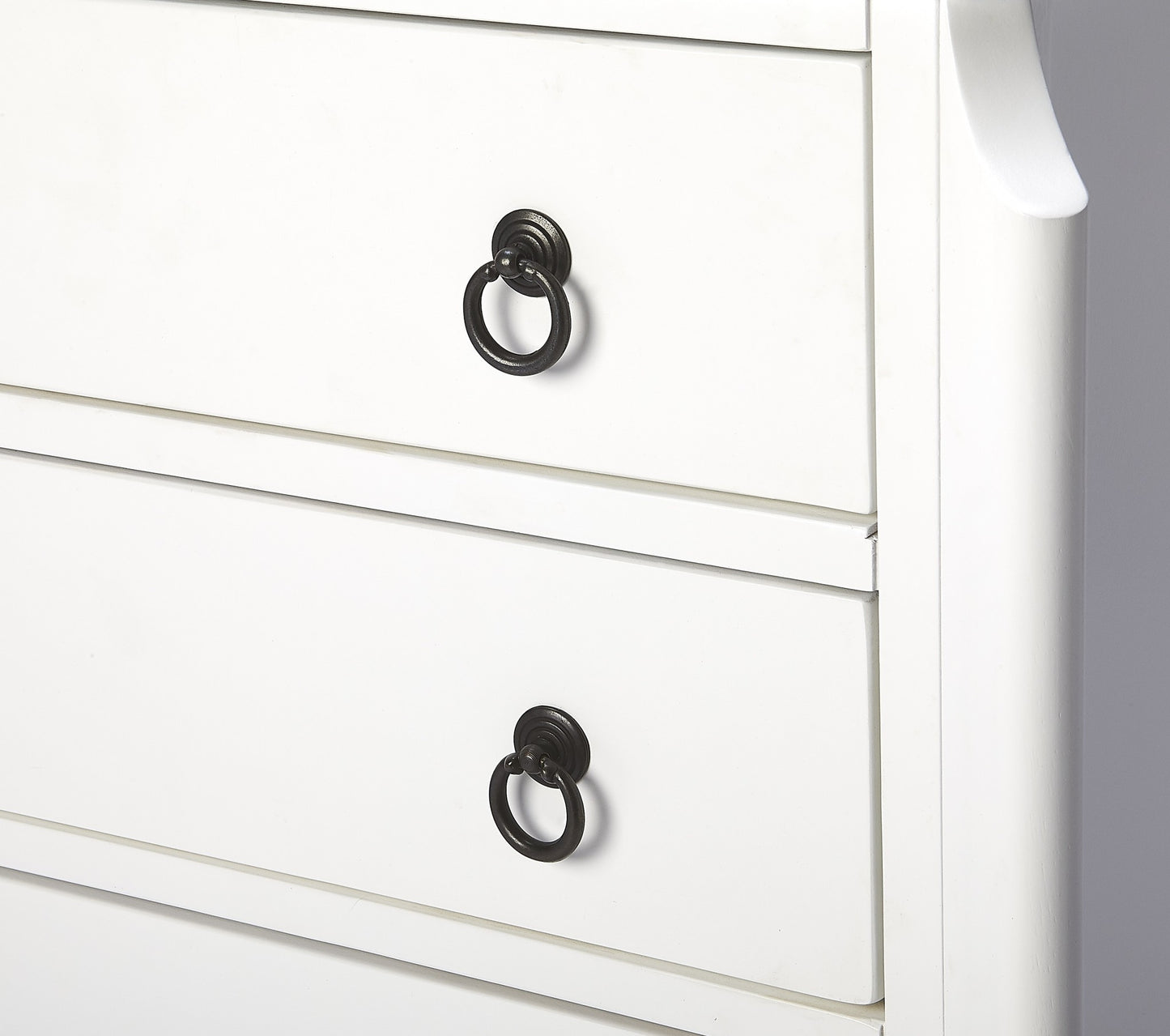 Wilshire Glossy White Accent Chest By Homeroots | Cabinets | Modishstore - 5