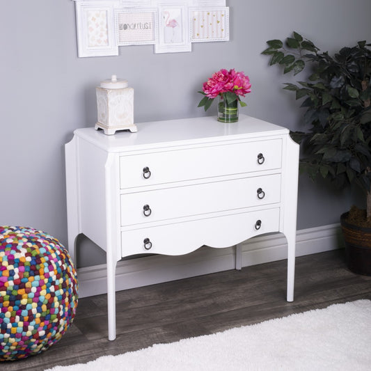 Wilshire Glossy White Accent Chest By Homeroots | Cabinets | Modishstore - 6