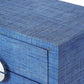 Amelle Blue Raffia Accent Chest By Homeroots | Cabinets | Modishstore - 3
