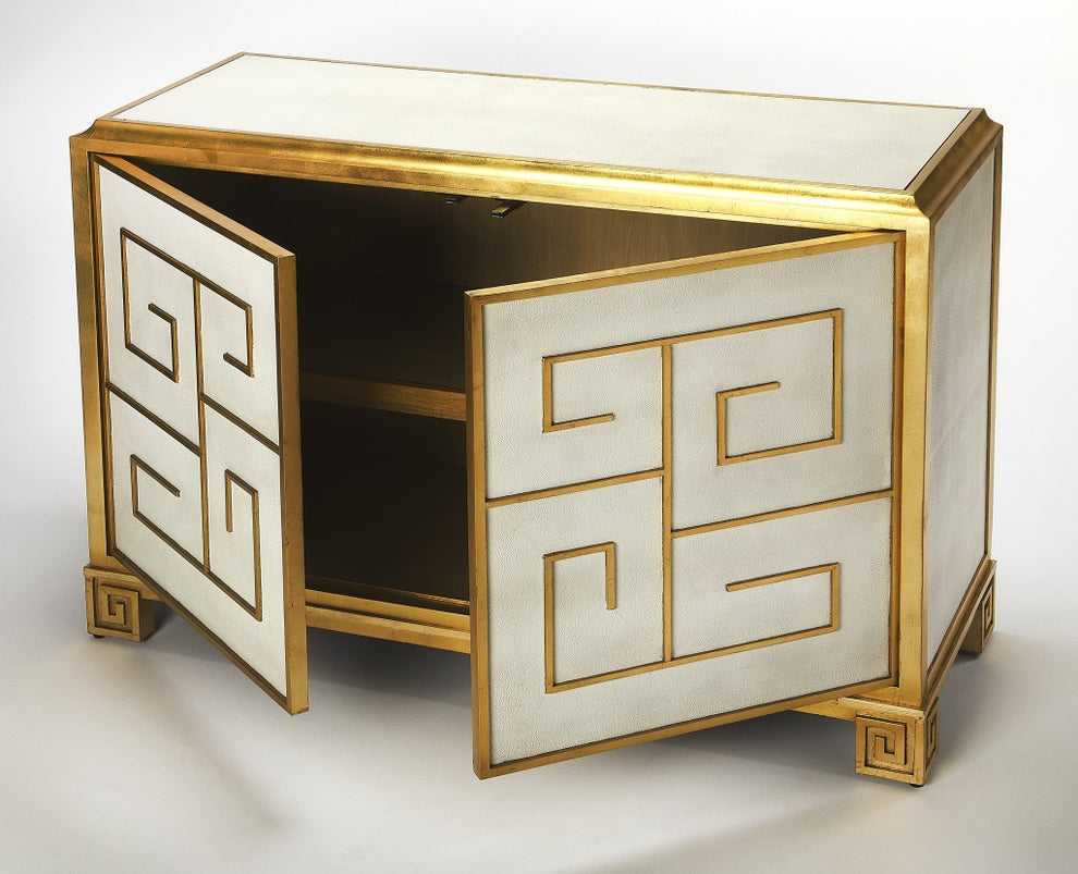 Bello Leather Console Cabinet By Homeroots | Cabinets | Modishstore - 2