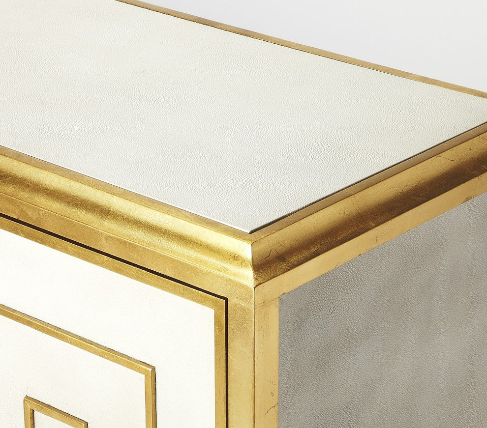 Bello Leather Console Cabinet By Homeroots | Cabinets | Modishstore - 3