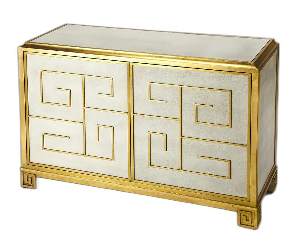 Bello Leather Console Cabinet By Homeroots | Cabinets | Modishstore - 4