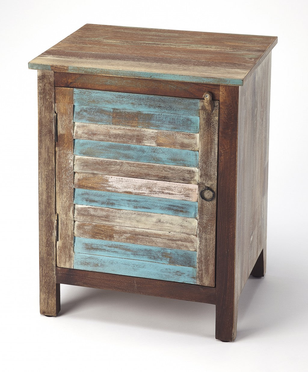 Rustic Shutter Painted Accent Cabinet By Homeroots | Cabinets | Modishstore