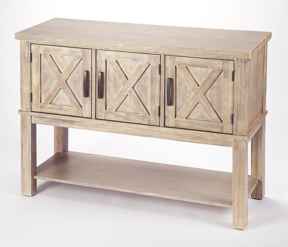 Rustic Natural Urban Gray Buffet Cabinet By Homeroots | Sideboards | Modishstore - 3