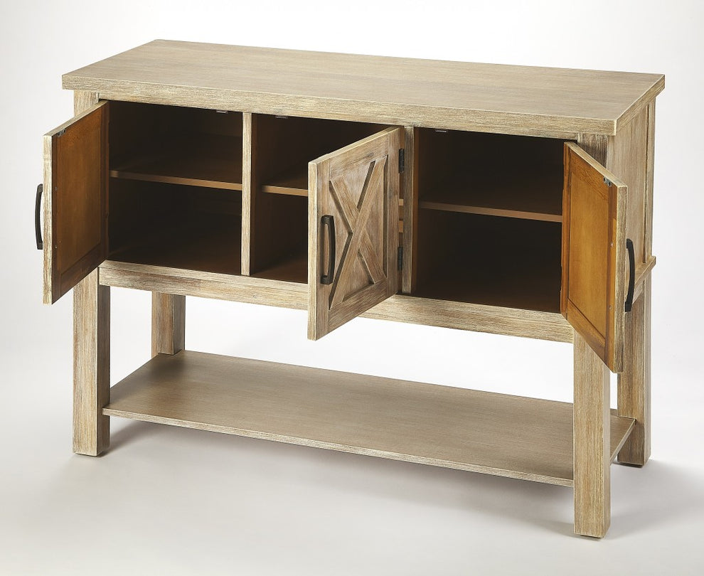 Rustic Natural Urban Gray Buffet Cabinet By Homeroots | Sideboards | Modishstore - 4
