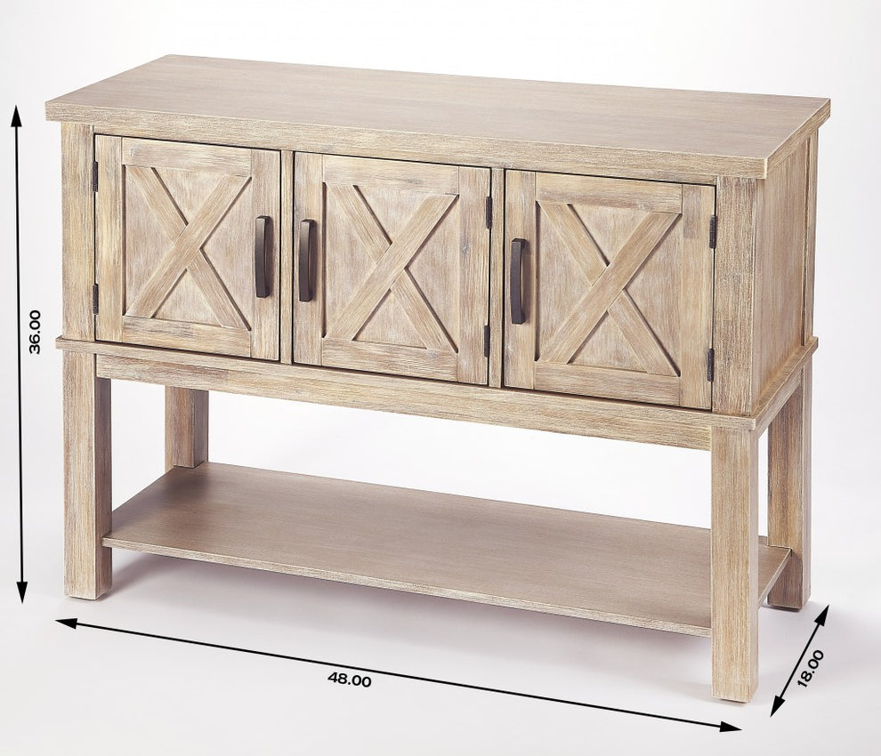 Rustic Natural Urban Gray Buffet Cabinet By Homeroots | Sideboards | Modishstore - 8