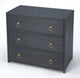 Lark Navy Blue 3 Drawer Chest By Homeroots | Drawers | Modishstore