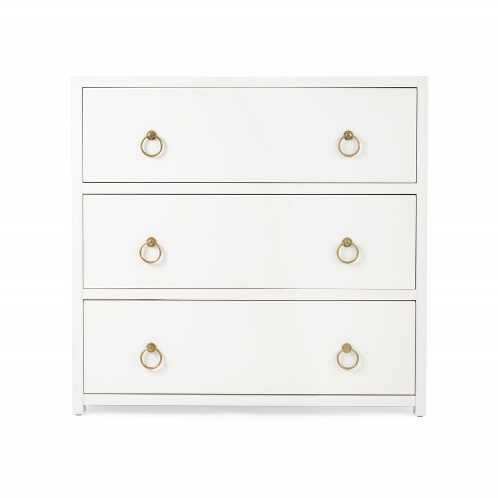 Lark Navy Blue 3 Drawer Chest By Homeroots | Drawers | Modishstore - 5