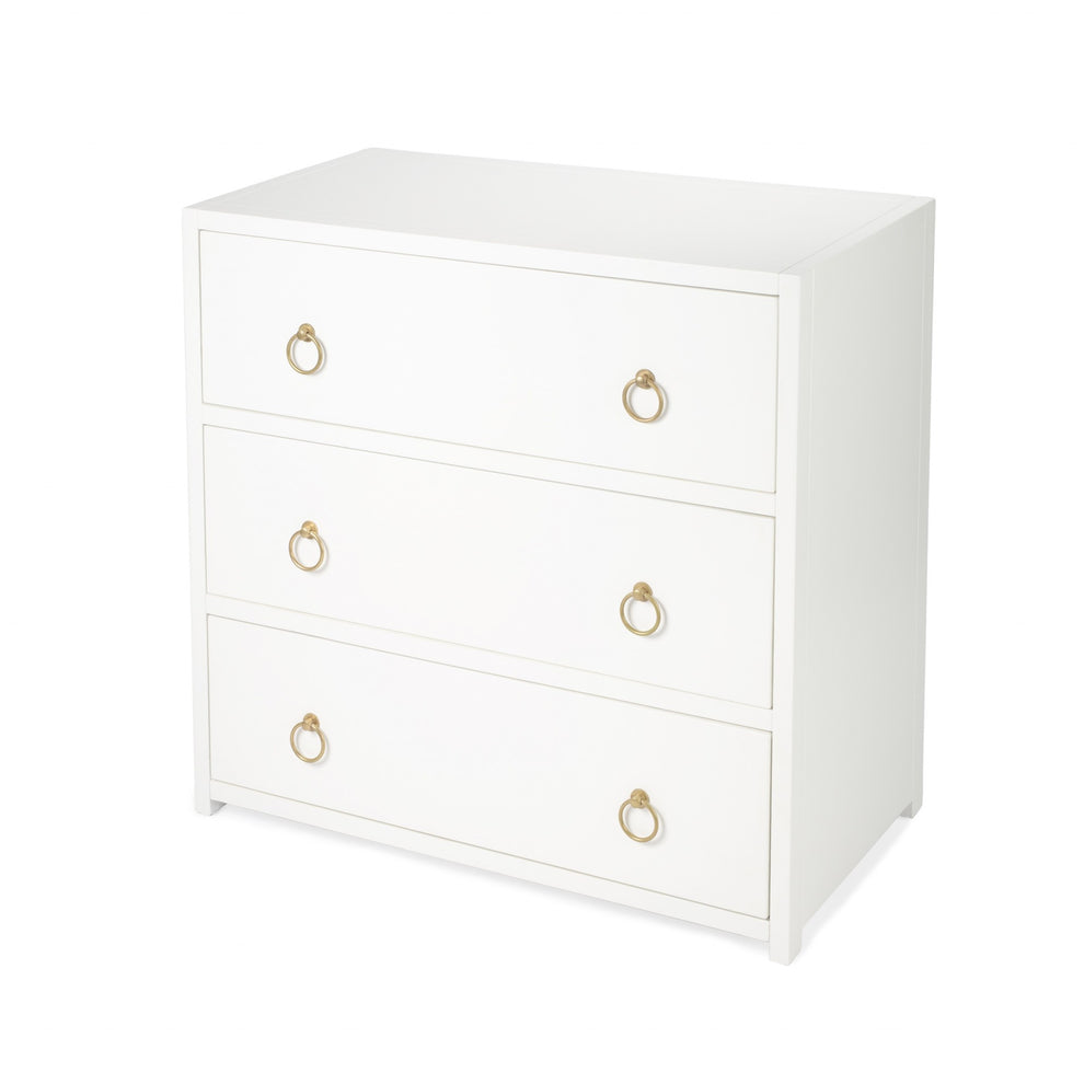 Lark Navy Blue 3 Drawer Chest By Homeroots | Drawers | Modishstore - 6