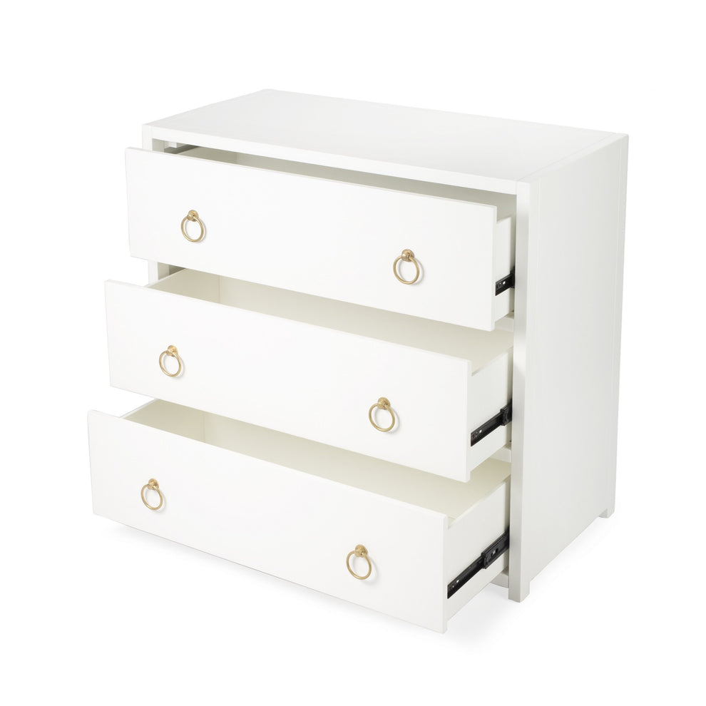 Lark Navy Blue 3 Drawer Chest By Homeroots | Drawers | Modishstore - 7
